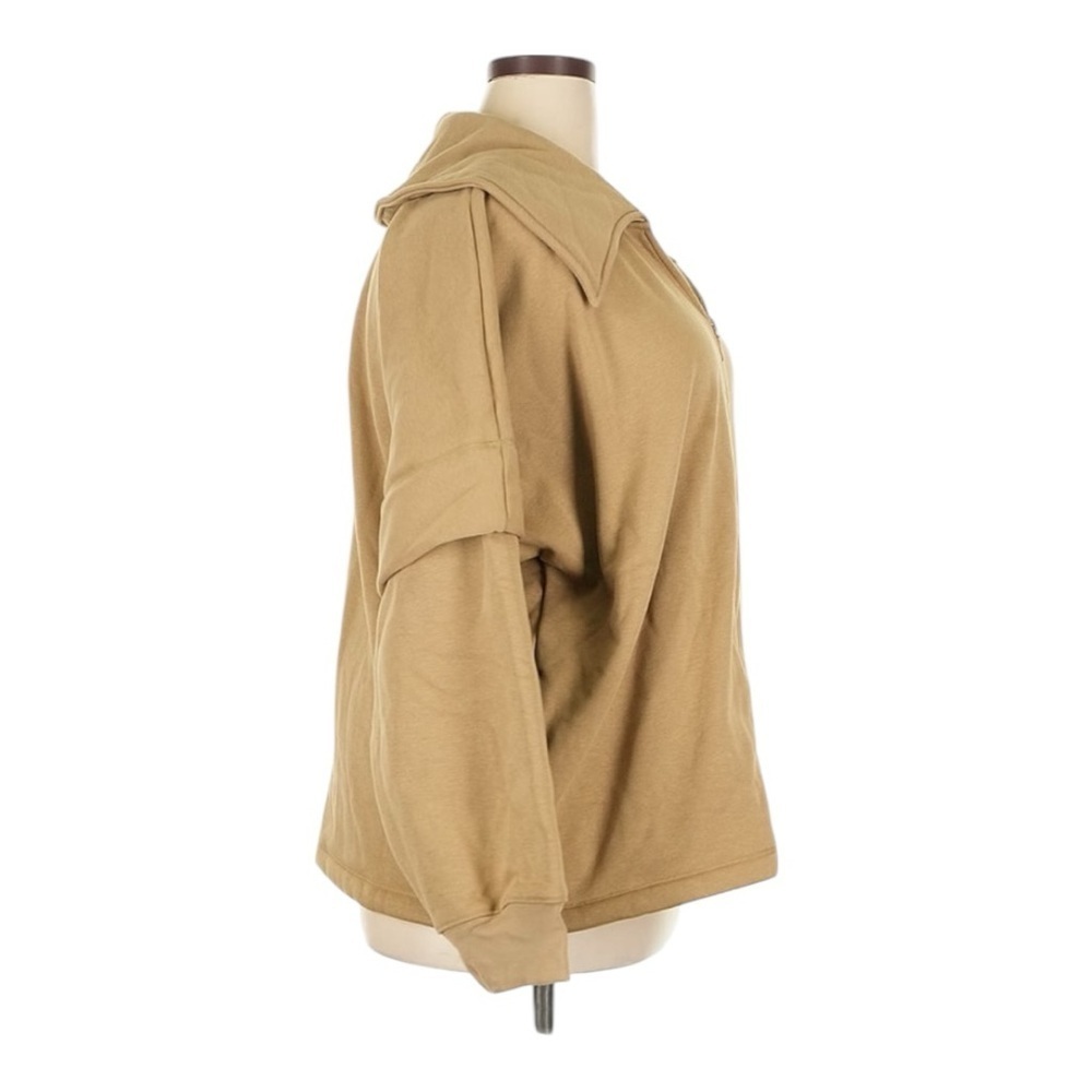NWT Girlfriend Collective Light Brown Macie Two-Way Zip Layered Jacket Size XXXL - Picture 4 of 12